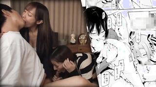 A Wife Who Brought A Friend For Her Husband Who Can't Get An Erection Without Two Big Tits [Decensored] - Rika Aimi