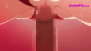 Busty Muscle MILF Masturbation Before Sucking Cock [ HENTAI ]