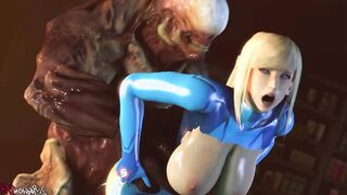 Samus Aran Alien Encounter