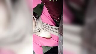 Hijab Girl Playing With Her Tits