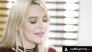 Conflicted Teen Kristen Scott Discovers Her Sexuality With Lesbian Petite Blonde Kenna James