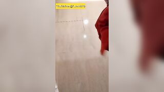 Hijab Girl Playing With Her Tits In Public Toilet