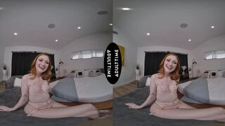 UP CLOSE VR - POV Naughty Petite Redhead Scarlet Skies Is CRAVING Your Dick!
