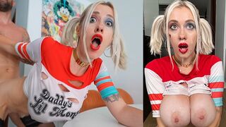 Big Tits Harley Quinn Deepthroat, Fucks Roughly Until a Big Cum on Her Face - POV COSPLAY