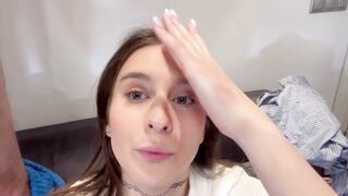 Two college girls wants the big dick drip precum for them and they give double handjob in CFNM mode