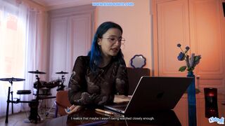 This toy will make your boss cum like a Daemon - POV Role Play by a Hairy Frenchwoman