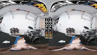VIRTUAL PORN - Bess Breast Learns How To Play Drums & Playing With A Dick At the Same Time