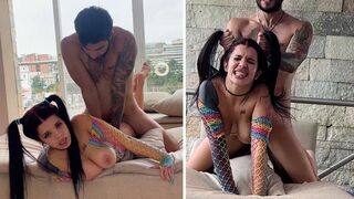 Fuck me Harder, Daddy! Petite Submissive Slut with Big Tits gets really Rough Sex and a Creampie