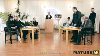MATURE4K. Old Elle with huge tits fucked her gardener in doggy and ended up in court