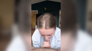 sensual blowjob and swallow