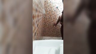 Fell down while trying to twerk inside bathroom????