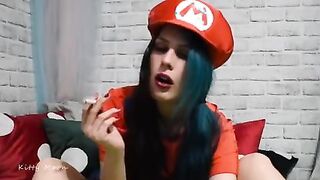 Smoking and Cuming Hot Mario - Cosplay Smoke Fetish Masturbation PornHub Exclusive Preview