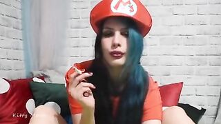 Smoking and Cuming Hot Mario - Cosplay Smoke Fetish Masturbation PornHub Exclusive Preview