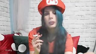 Smoking and Cuming Hot Mario - Cosplay Smoke Fetish Masturbation PornHub Exclusive Preview