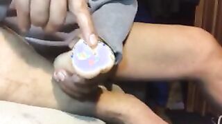 Massaging and masturbating with the help of Farmacia