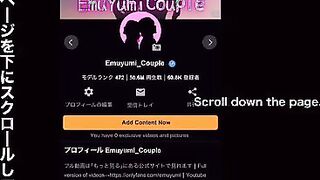 朝勃ちしたデカチンを優しく手コキしてあげる爆乳彼女♡あまりの気持ちよさに大量射精　亀頭責め　M男　ぶっかけ　巨根　スレンダー　巨乳　かわいい　超美女　投稿　個人撮影　素人　日本人　えむゆみ　カップル