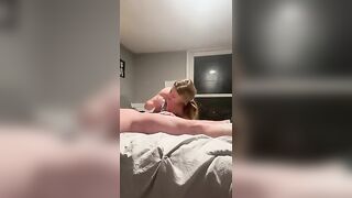 I told her she couldn’t make me cum in 2 minutes but she did!