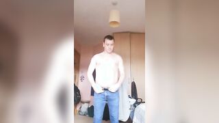 LongJohn0Hara changing from his street wear into his beach get up for a day on the beach with friend