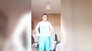 LongJohn0Hara changing from his street wear into his beach get up for a day on the beach with friend