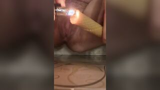 Torturing my cunt with candle compilation