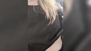 Teacher flashes and rubs nipple in the classroom