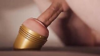 Swedish guy gently fucks his fleshlight