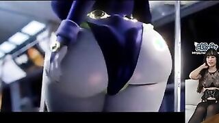 i cant decide if he’s lucky or what - Raven x Beast Boy Rule 34 hentai