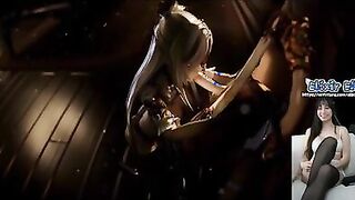 Dominated by Ningguan. Genshin Impact hentai porn react!