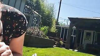 Cheating Wife Fucks Neighbor Outdoors. Real Amateur Couple Homemade.