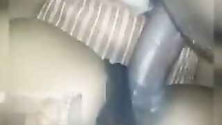 Slim Ebony backshots throwing that ass back on the dick