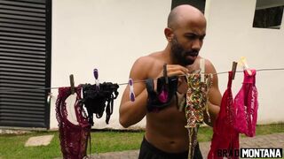 Loira gostosa Tainara Paraizo pegou vizinho ladrão de calcinha e deu chá de buceta!