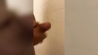 DILF Back Again Being Sneaky In The Shower While Family In Other Room!!! ???? Watch The Cum Flow!!! ????