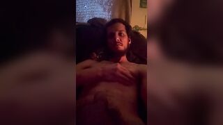Sexy DILF Native Ecstasy Almost Caught Jacking Off By His Mom!!! Huge Cum Load On Self ????