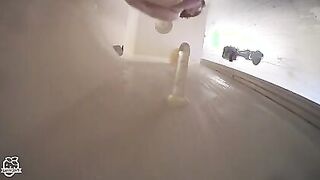 Curvy MILF Takes A Regular-Size Dildo in Shower - Leaves Disappointed!