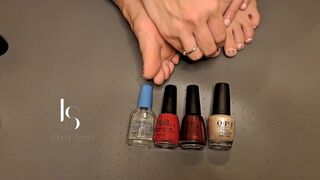 Candy Cane Toe Painting for Christmas!