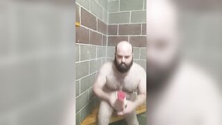 Campground shower Masturbation