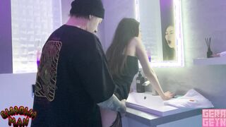 Hard Rough Fuck With Slutty Beauty In Public Restroom