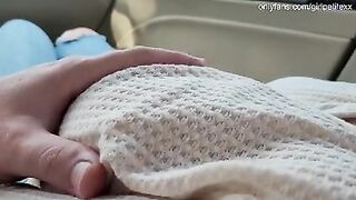 Touching Petite Big Boobs in the Car