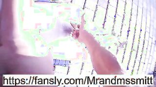 hot russian milf gets orgasm from masturbating her pussy during blowjob