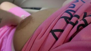 I Let Stranger Touch My Big Tits and Pussy in the Car