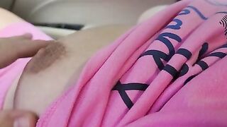 I Let Stranger Touch My Big Tits and Pussy in the Car