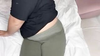 Chubby big booty Latina masturbates