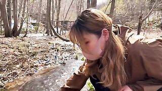 【個人撮影】登山者とすれ違う山で看護師に露出フェラチオしてもらった。