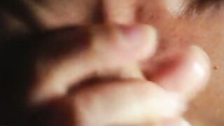 A beautiful handjob with cumshot in slow motion - She wants cum all over her