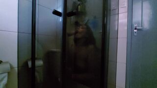 My married neighbor visited me for the second time and we took a bath together