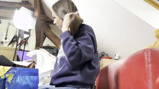 Hot and Sexy All Amateur Tight Pussy Girls in Casting Backstage do Try on Haul for Miniskirt Panties