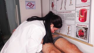 Erection in front of the nurse