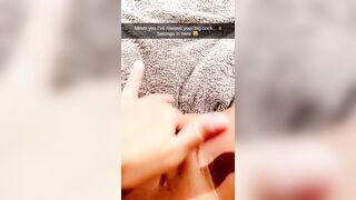 Sexting my step brother on Snapchat until he makes my creamy pussy squirt