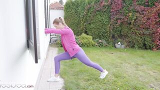 Lesbea Alexis Crystal gives French maid spanking and lesbian anal orgasm