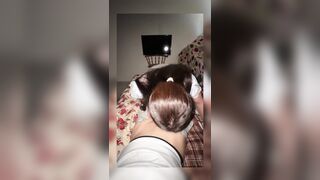 Stepmom Enters the Room and Finds Him with her DICK Outside!! Looks like she's getting hot!! Homemade